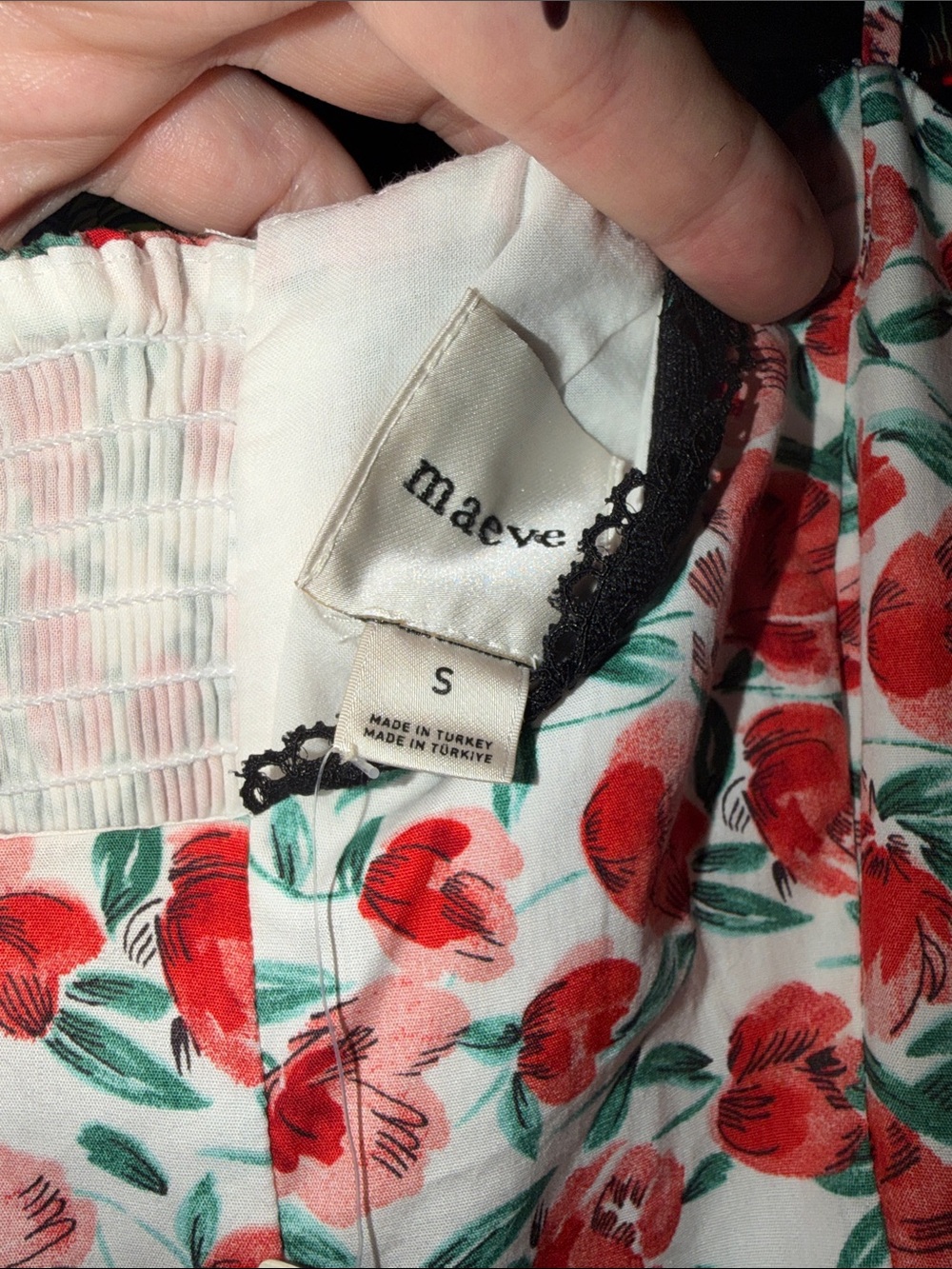 Maeve White Sundress with Red Rose Print - Picture 2 of 5